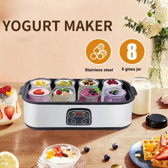 Máquina De Fazer Iogurte De Oito Xícaras Café Da Manhã Molho De Frutas Sorvete