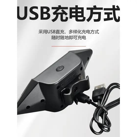 Sinal de volta da bicicleta carregamento USB sem fio controle remoto inteligente Mountain Bike LED destaque aviso sinal
