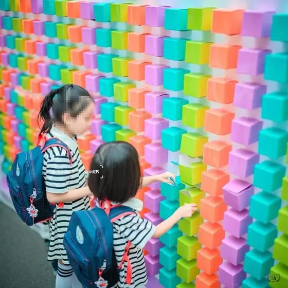 Dia das crianças dia das crianças arco-íris caixa de papel cerimônia sentido Check-In parede evento decoração caixa jard