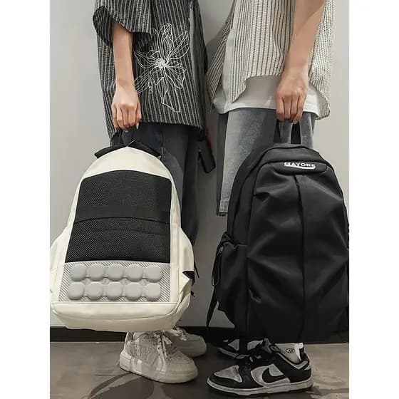 2025 novo estilo simples mochila masculina de grande capacidade mochila júnior estudante universitário mochila Commuter
