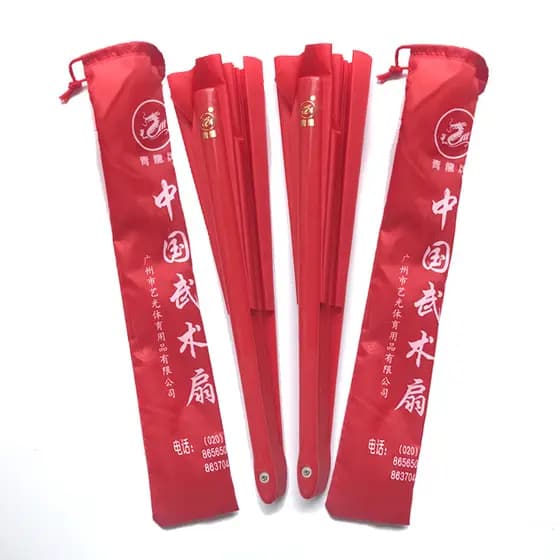 Leque de artes marciais chinesas da marca Qinglong genuíno/ventilador Tai Chi/ventilador de dança quadrada Mulan Fan/Kun