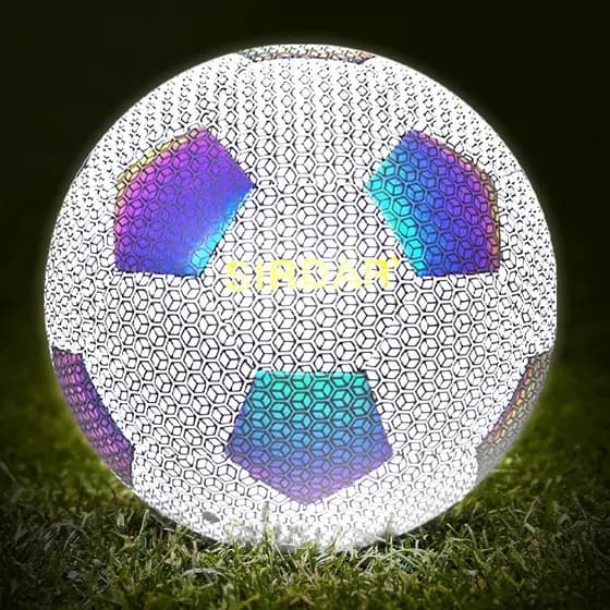 Futebol genuíno brilhante fluorescente luminoso reflexivo crianças estudante exame resistente ao desgaste dedicado não.
