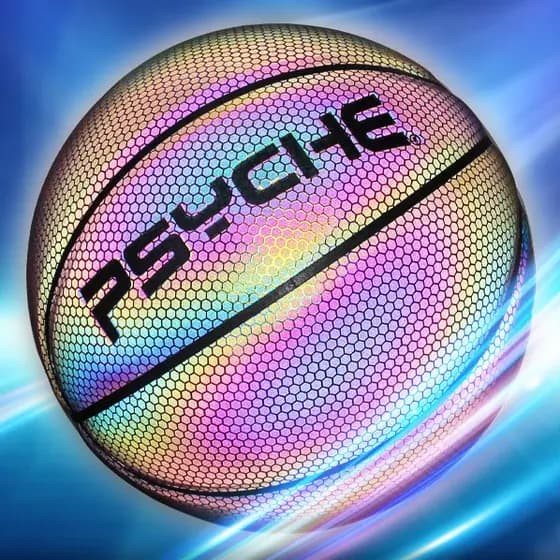 P PSYCHE PSYCHE No. 7 luminosa fluorescente mudança de cor basquete couro do plutônio presente luminoso basquete exclusi