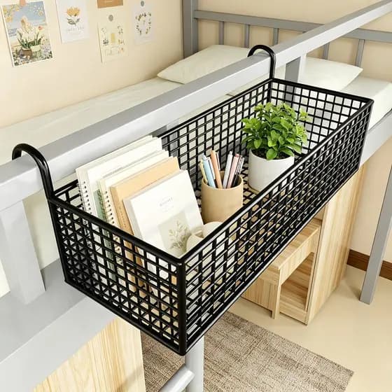 Prateleira de cabeceira dormitório cabeceira pendurado cesta cama lanche armazenamento ferramenta útil quarto beliche su