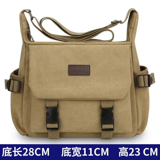 Bolsa de lona resistente ao desgaste bolsa mensageiro masculina Casual bolsa de ombro grande capacidade bolsa de viagem
