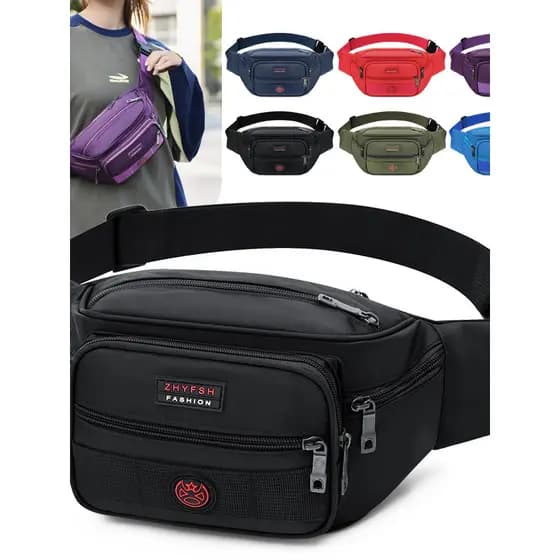Bolsa de cintura masculina feminina multifuncional de grande capacidade à prova d'água para corrida esportes ao ar livre