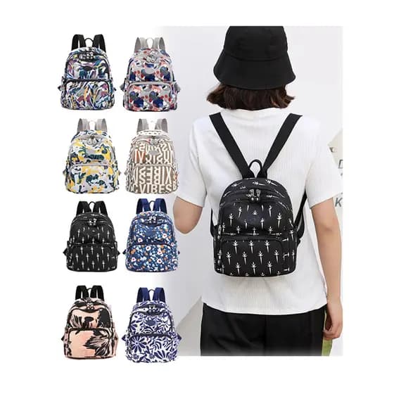 Pequeno pequeno saco de escola compras lona Mini mochila feminina 2025 novo estilo pequena mamãe flor mochila leve Oxfor