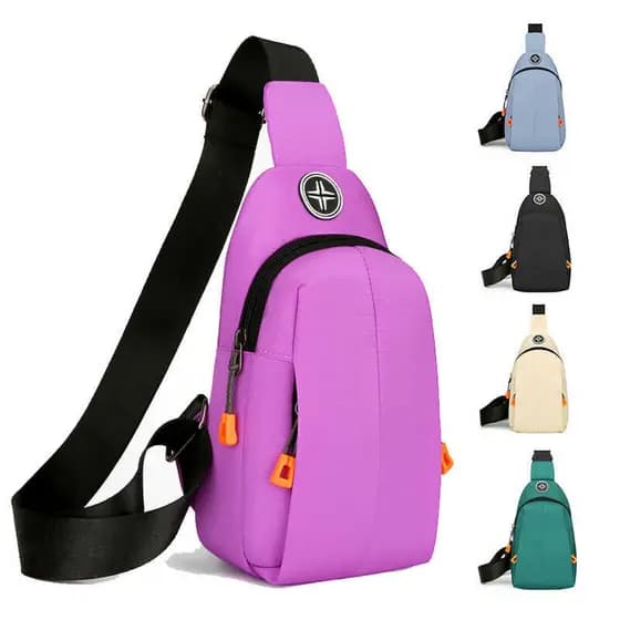 Casual crossbody saco feminino peito pequena bolsa de ombro cor sólida simples menina textura à prova dwaterproof água c