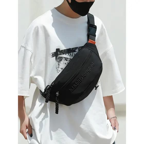 Bolsa de peito Casual japonesa masculina, bolsa de cintura para celular, esportes, ciclismo, bolsa de ombro pequena femi