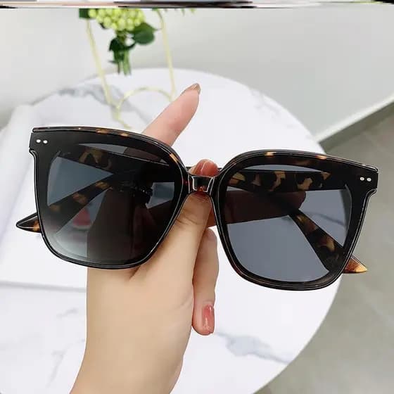 Gm óculos de sol feminino High-End sentir ins óculos de sol 2024 novo estilo rosto grande mais magro olhar marrom óculos