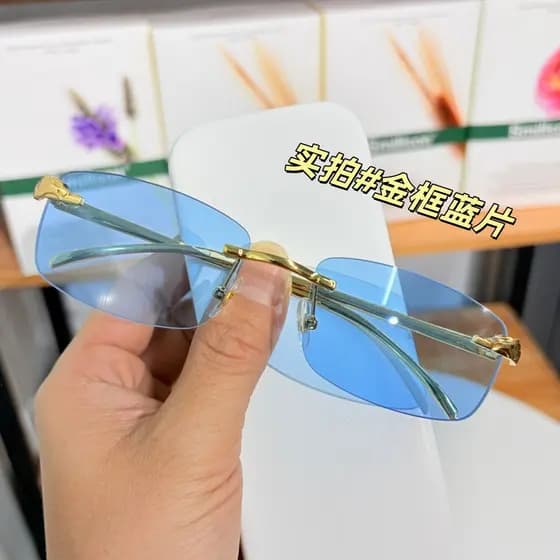 2026 novo estilo leopardo cabeça influenciador simples pequeno quadro óculos de sol Unisex condução Anti-ultravioleta mo