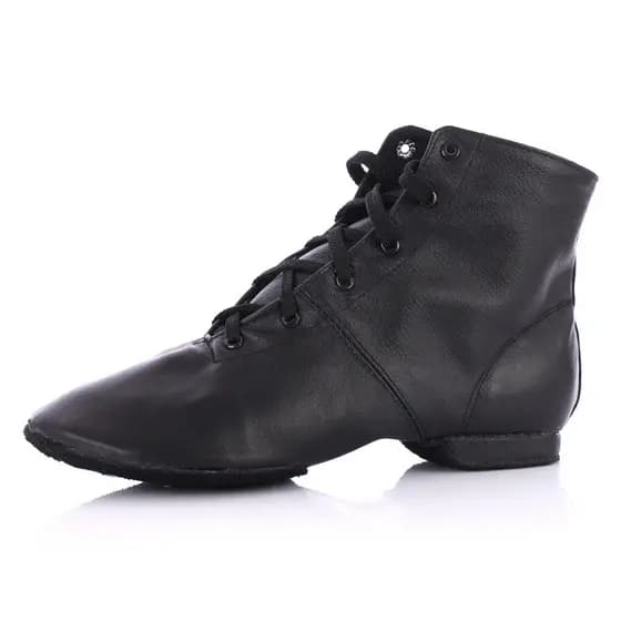 Sapatos de balé de couro genuíno genuíno botas de Jazz de alta qualidade sapatos de prática de sola macia crianças menin