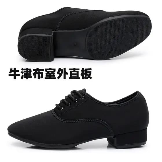 Oxford pano masculino padrão nacional sapatos de dança quadrada adulto dança sola macia moderna raposa andando dança mod