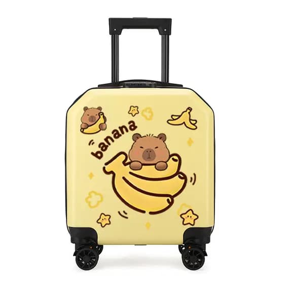 Crianças carrinho caso meninos meninas jardim de infância embarque bagagem viagem 60cm pequenos presentes capivara Kapib