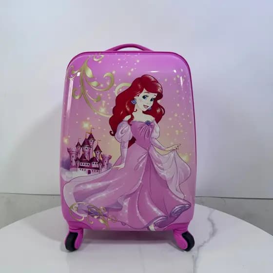 Crianças carrinho caso meninos meninas pequenos presentes bagagem 60cm estudante código viagem Ariel princesa sereia