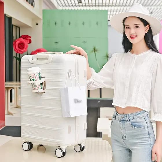 Multifuncional bagagem feminina 67cm trole caso mala de embarque masculino 80cm caso senha forte durável mala de couro