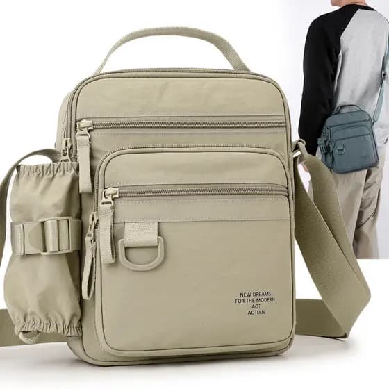 Leve ao ar livre Multi-camada grande capacidade bolsa de ombro 2025 novo estilo simples All-Match pano de náilon pequeno