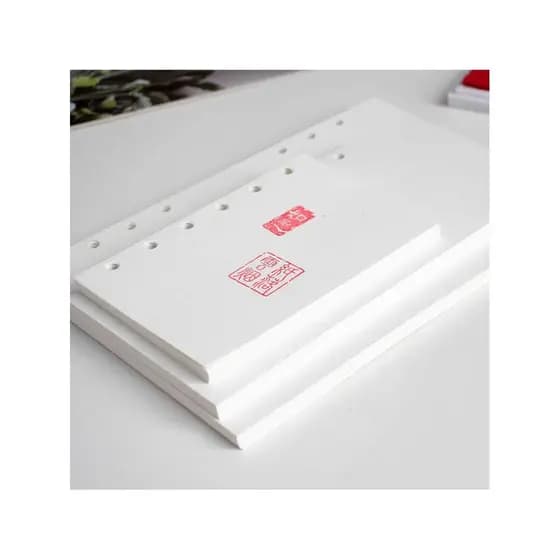 Engrossado 120g papel Dowling em branco recarga de folhas soltas seis furos a7a6a5 viagem perfurador cartão selo mão liv