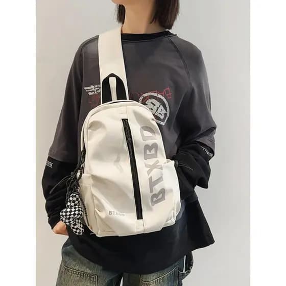 Bolsa de peito masculina 2026 novo estilo Street Wear moda All-Match bolsa mensageiro de um ombro feminina Casual leve b
