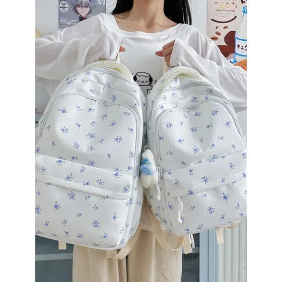 Mochila escolar estampada estilo formal feminina, estudantes do ensino médio, estudantes universitários, mochila de gran
