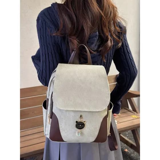 Versão coreana nicho mochila feminina High-End estilo ocidental Casual pequena mochila feminina leve viagem diária Commu
