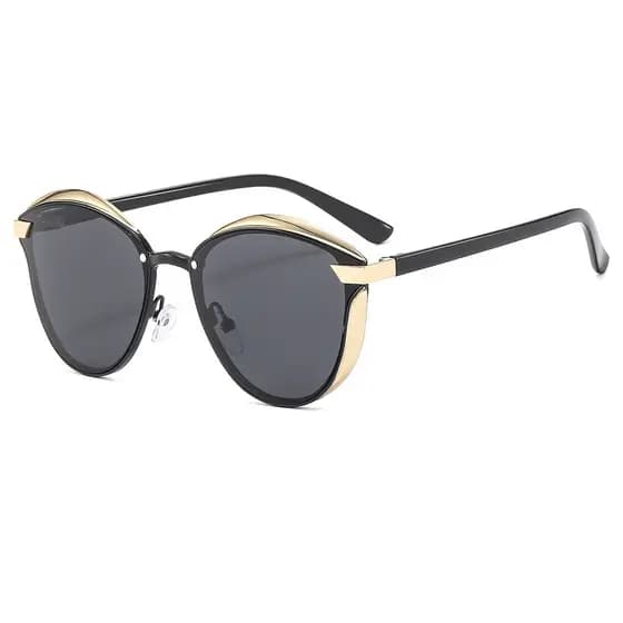 Óculos de sol polarizados senhoras na moda estrela óculos feminino 2024 novo estilo redondo Retro único feminino óculos