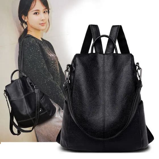 Mochila feminina 2026 novo estilo versão coreana na moda All-Match moda couro macio plutônio grande capacidade saco de e