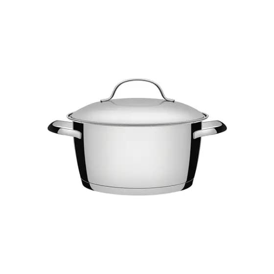 Caçarola Funda Tramontina Allegra Aço Inox Fundo Triplo 22 cm 4,2L panela grande caldeirão