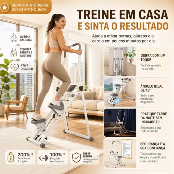 Simulador De Escada Stepper Dobrável, Caminhada Para Casa, 180kg