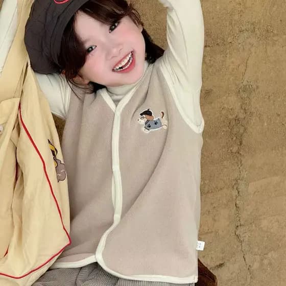 Colete infantil outono inverno dupla face veludo austríaco mais veludo engrossado meninos meninas colete térmico roupa i