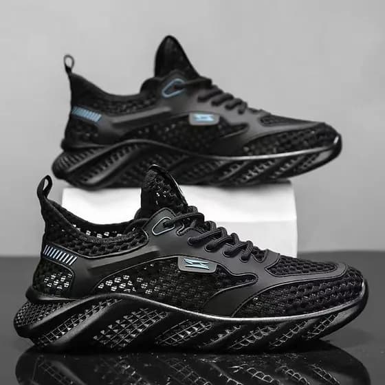 Malha respirável sapatos masculinos verão 2026 novo estilo oco malha sapatos de malha masculina Casual Anti-deslizamento