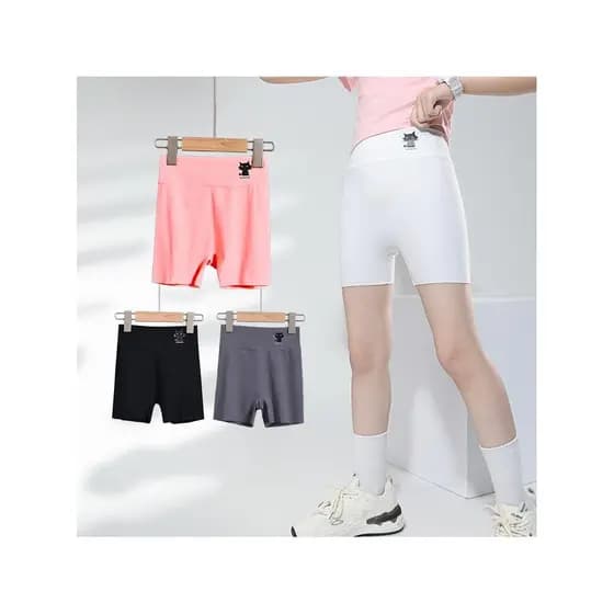 Calças finas de tubarão de verão para meninas calças de três pontos Leggings infantis Shorts externos médios grandes cal