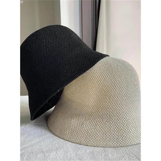 Estilo japonês primavera verão luz balde fino feminino Retro All-Match rosto-olhando pequeno guarda-sol protetor solar b