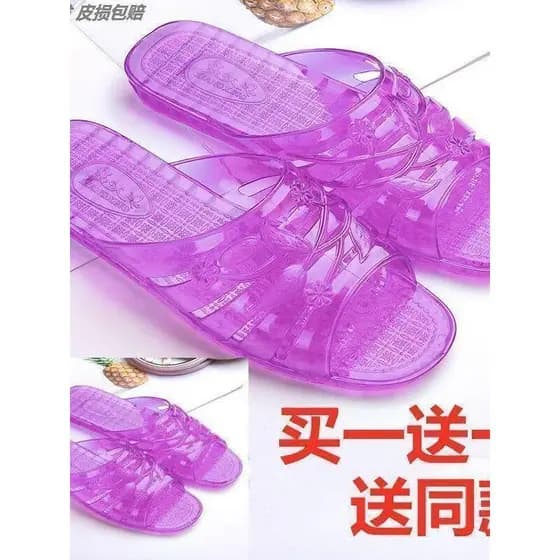 Transparente transparente Guangdong senhora casa sandálias de cristal à moda antiga chinelos estilo feminino 2026 novo e