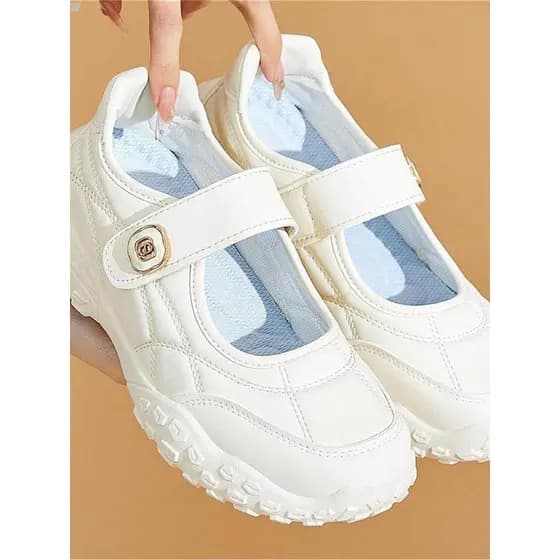 All-Match Super Lindas Senhoras 2026 Novo Estilo Feminino Leve Sola Macia Não Cansada Sapatos Brancos Populares deste An