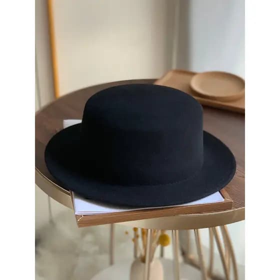 Francês Retro lã Jazz chapéu masculino feminino outono inverno estilo britânico chapéu superior plano All-Match pequena