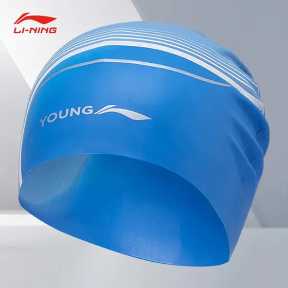 Forro/Li Ning Genuíno Novo Estilo Crianças Legal Respirável À Prova D 'Água Confortável Esportes Touca de Natação YSYT00