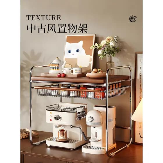 Madors estilo Medieval prateleira de cozinha doméstico multifuncional armazenamento eletrodomésticos dedicado bancada Ra