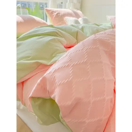 2026 novo estilo AB lado conjunto de quatro peças lençóis de cama não-puro algodão colcha capa verão conjunto de três pe