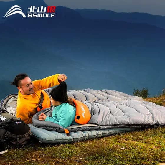 Saco de dormir adulto engrossado à prova de frio inverno acampamento ao ar livre para baixo carro adulto escritório almo