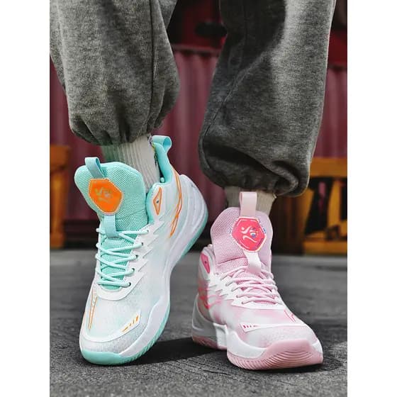 2026 novo estilo pato mandarim tênis de basquete masculino primavera Ultra-leve absorção de choque tênis juventude de al