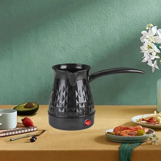 Cafeteira elétrica de plástico completo feita à mão peru doméstica pequena seca à prova de fogo Mini cafeteira