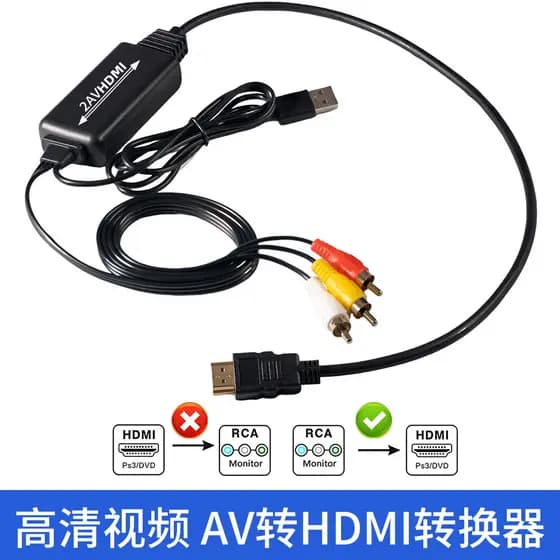 Novo estilo AV para HDMI HD conversor satélite pote conjunto caixa superior DVD Xiaobawang Console de jogos para TV LCD