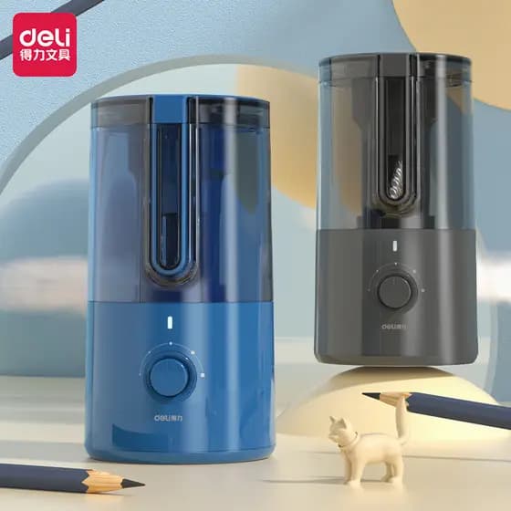 Deli VA8-1 Apontador de Lápis Automático Inteligente Avançado e Retiro Espessura Ajustável Lápis Recarregável