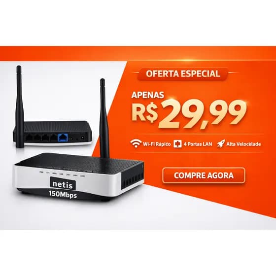 Roteador e Repetidor Wifi Netis WF2411