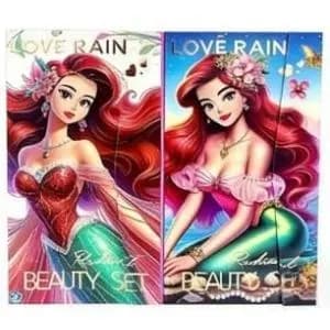 Paleta de Maquiagem Love Rain Completa 48 Itens – 32 Sombras + 8 Batons + Blush Iluminador e Contorno