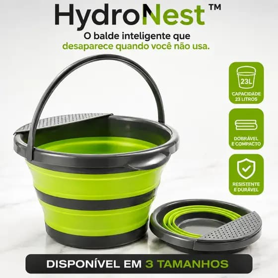 Balde Dobrável Portátil Reforçado Multiuso Organizador Compacto Residencial Jardim casa agua Limpeza