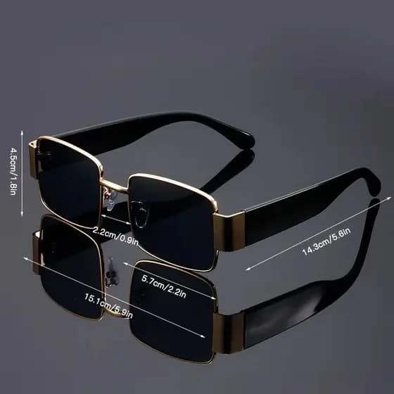 Óculos de moda quadrados de armação grande, Design de marca de luxo, estilo retrô, unissex, adequados para viagens