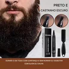 Caneta para barba masculina, caneta Natural à prova d'água para barba, conjunto de canetas para recarga de barba