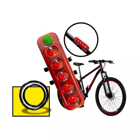 Lanterna Bike Led Recarregável Forte Sinalizador Bicicleta Traseira Forte Ciclista Ciclismo USB 4